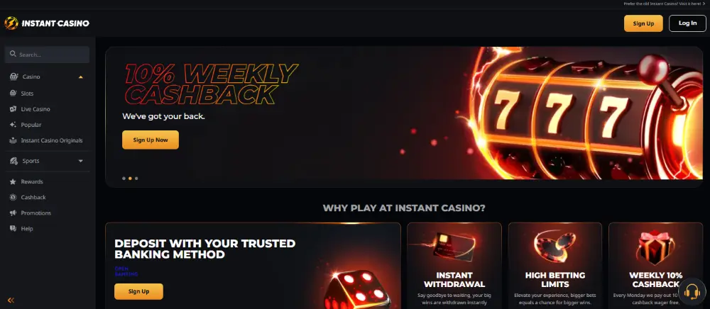 instant casino etusivu